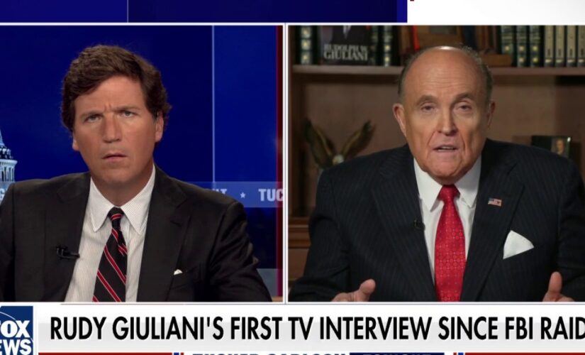 Rudy Giuliani joins ‘Tucker’ after FBI raid, claims agents showed no interest in Hunter Biden hard drives