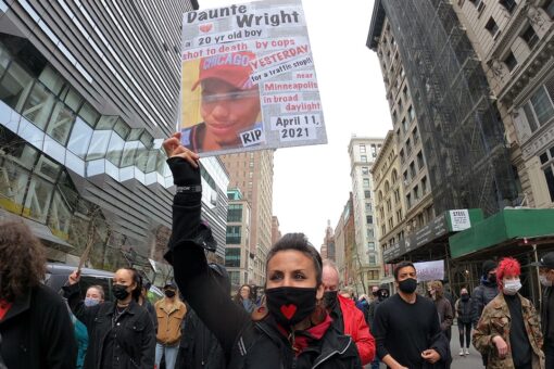 Daunte Wright BLM New York City protesters block streets