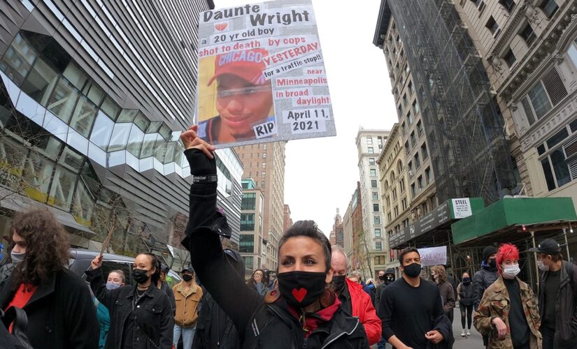 Daunte Wright BLM New York City protesters block streets