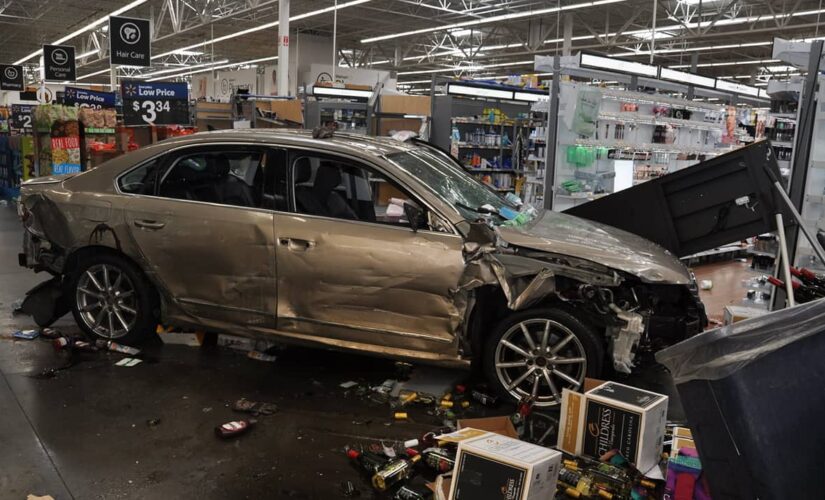 Ex-Walmart employee slams car through store