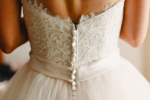 Baltimore bride wears wedding reception dress to get COVID-19 vaccine
