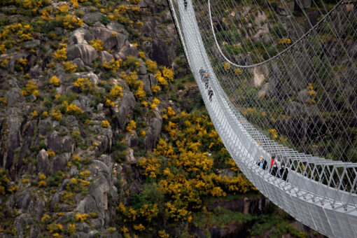 Stomach-churning pedestrian bridge opens in Portugal