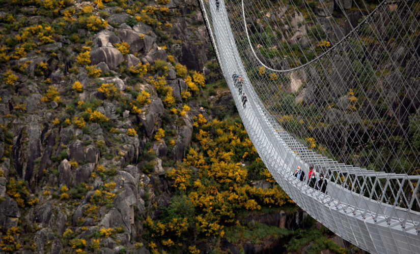 Stomach-churning pedestrian bridge opens in Portugal