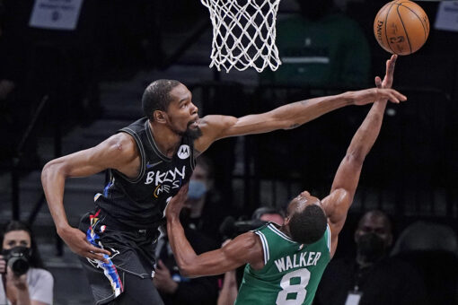 Nets get 7 3s from Harris, rout Celtics 130-108 for 2-0 lead