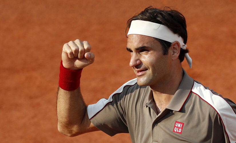 Roger Federer laughs after hitting Gael Monfils with low blow in video