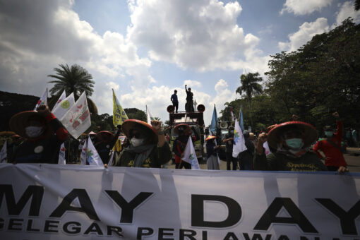 May Day protesters in Paris demand more job protections amid pandemic