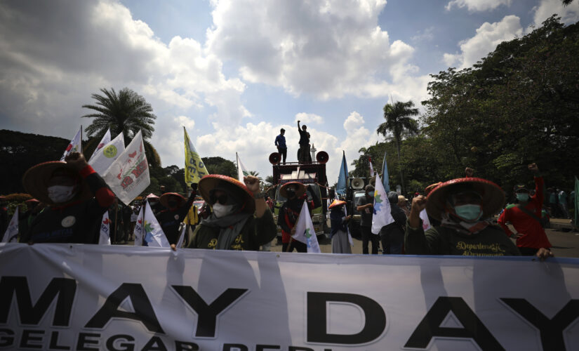 May Day protesters in Paris demand more job protections amid pandemic