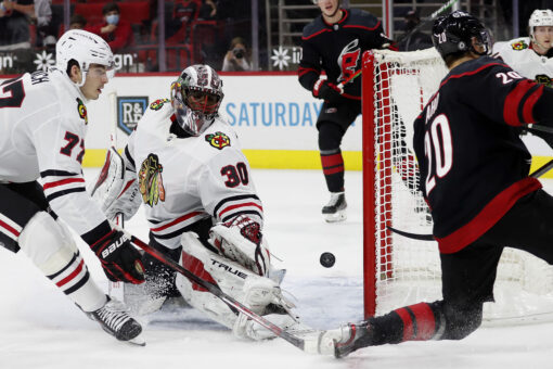 Aho, Hurricanes beat Blackhawks 5-2, Chicago eliminated