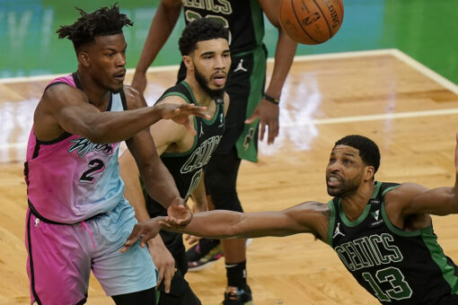 Butler strong down stretch, Heat hold off Celtics 130-124