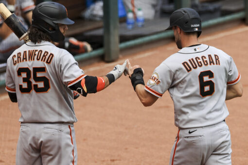 Duggar slam, Crawford 6 RBIs, Giants rout Reds 19-4 & sweep