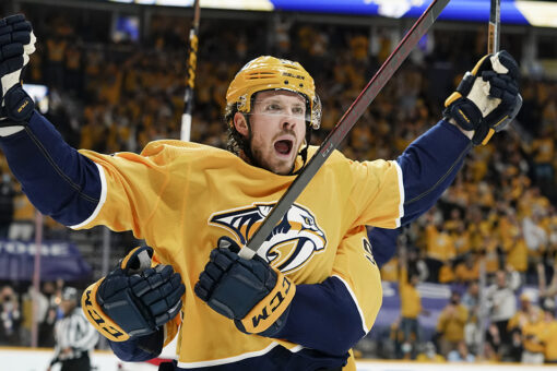 Preds beat Canes 4-3 in double OT again to tie series at 2-2