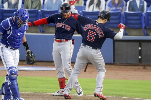 Verdugo, Martinez power 5-run 1st, Red Sox top Blue Jays 7-3