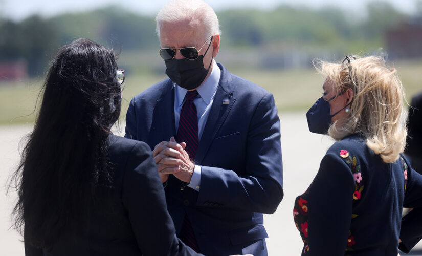 Biden heaps praise on ‘Squad’ member Tlaib — after they argue on Detroit airport tarmac