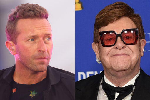 Elton John receives iHeartRadio Music Awards’ icon nod as Chris Martin jokes he doesn’t ‘know much’ about him