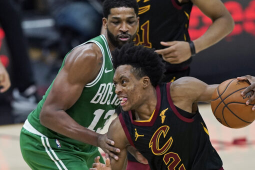 Cavs end 11-game slide, beat play-in bound Celtics 102-94
