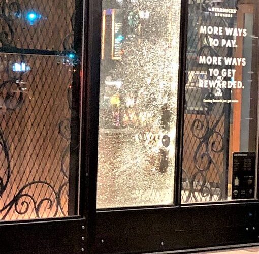 Portland police declare riot, post photos of damage to buildings