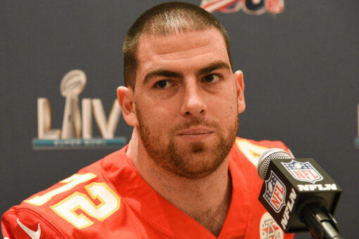 Eric Fisher says it was ‘tough’ to watch former teammate Patrick Mahomes ‘running around’ during Super Bowl
