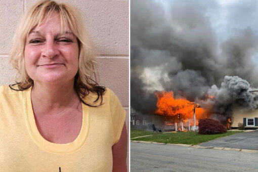 Maryland woman sets house on fire with person inside, watches from chair on front lawn, officials say