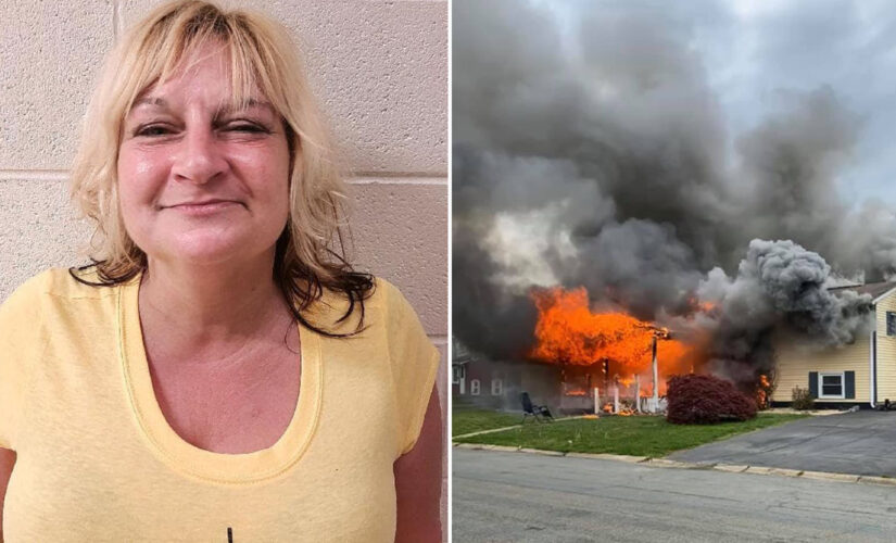 Maryland woman sets house on fire with person inside, watches from chair on front lawn, officials say