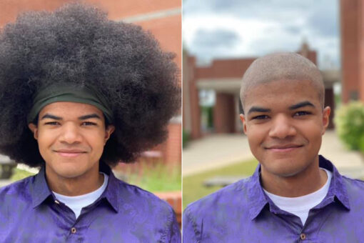 Alabama teen headed to the Air Force donates hair to kids battling cancer