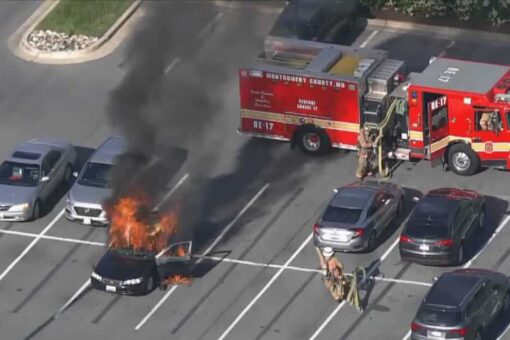 Maryland car erupts in flames after driver smokes cigarette while using hand sanitizer, officials say