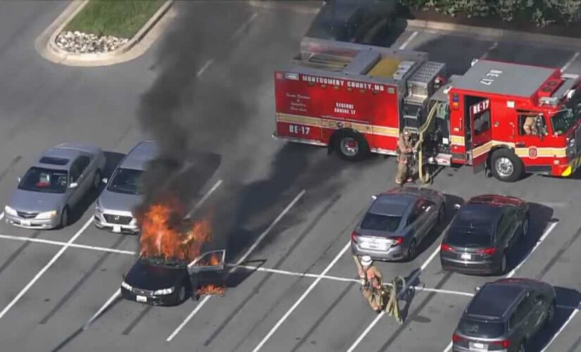 Maryland car erupts in flames after driver smokes cigarette while using hand sanitizer, officials say