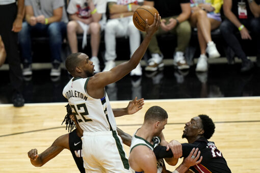 Bucks oust Heat 120-103, roll into Round 2