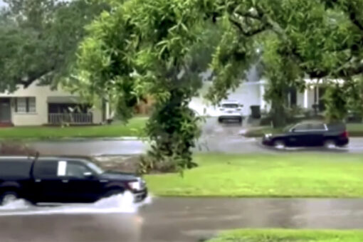 Louisiana flooding in Lake Charles leaves multiple cars under water
