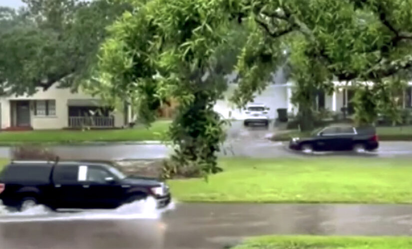 Louisiana flooding in Lake Charles leaves multiple cars under water