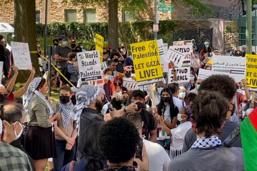 Anti-Israel protest erupts at Israeli embassy in DC
