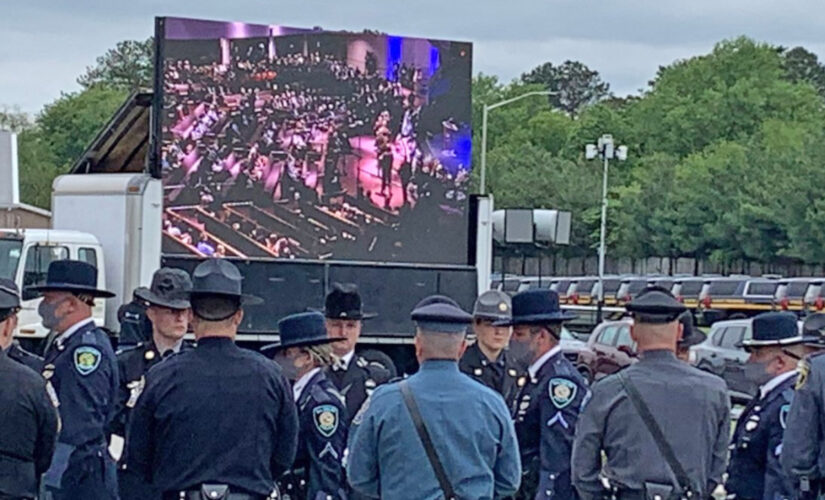 Slain Delaware police officer honored by fellow law enforcement officials at funeral