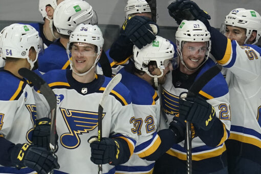 Faulk nets winner in OT, Blues beat Kings 2-1