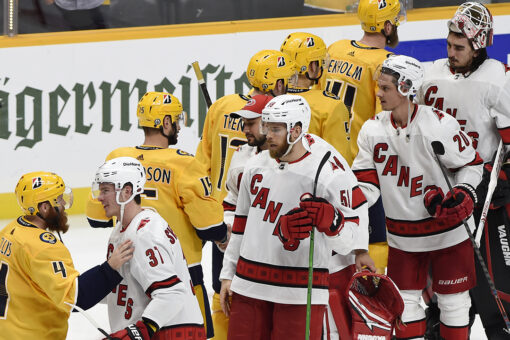 Carolina rallies, eliminates Preds with 4-3 Game 6 OT win