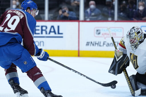 Avalanche blaze past Knights 7-1 in penalty-filled Game 1