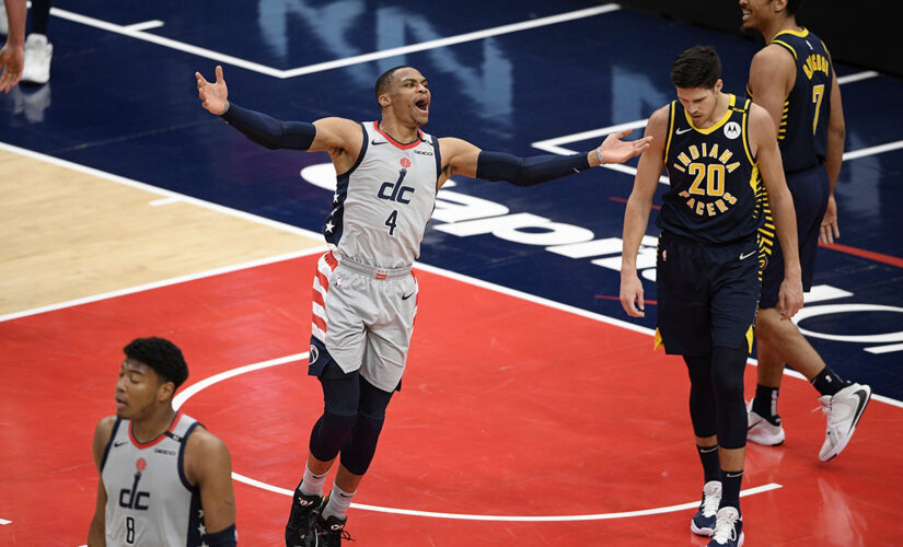 Beal, Westbrook lead Wiz past Pacers 142-115 for East 8 seed