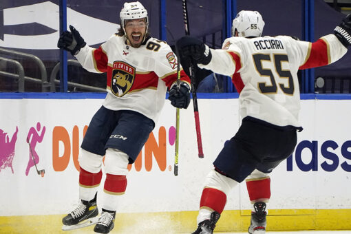 Lomberg scores in OT to lift Panthers past Lightning, 6-5