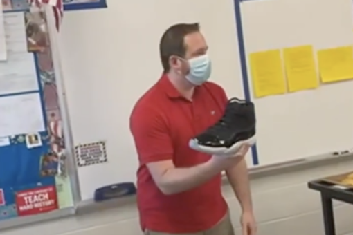 Kentucky high schoolers give AP U.S. history teacher pair of Air Jordans on the day of their final exam