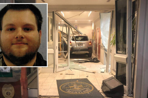 Maryland man arrested after calling in threat to kill a cop, driving car into police station