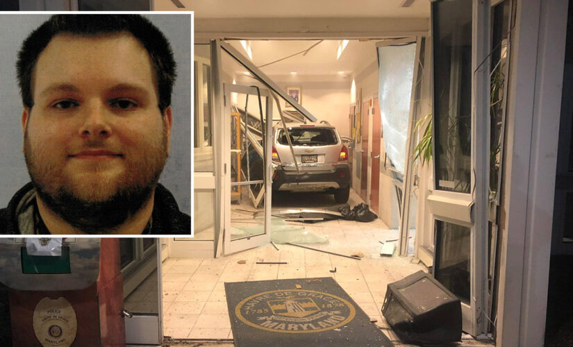 Maryland man arrested after calling in threat to kill a cop, driving car into police station