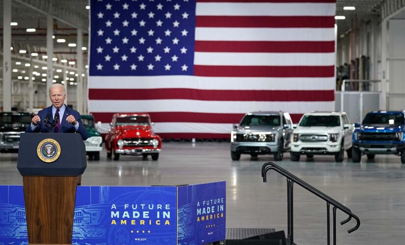 Surprise! Electric Ford F-150 Lightning revealed early at Biden event