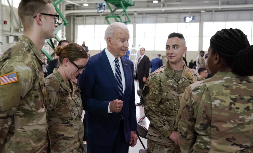 Biden visits troops to offer Memorial Day thanks: ‘You are the spine of America’