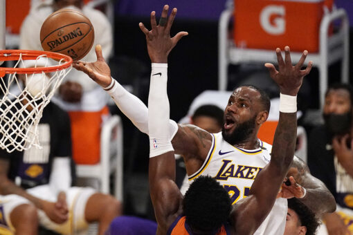 LeBron James faces hurdle with Anthony Davis injured: ‘These shoulders were built for a reason’