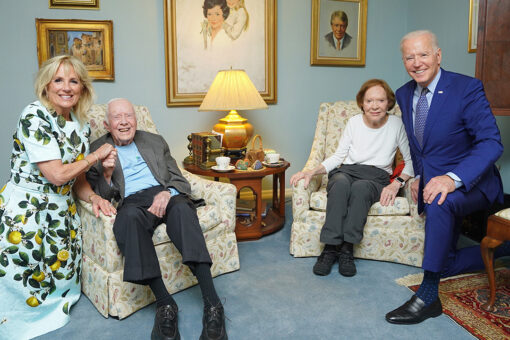 Bidens appear to tower over Jimmy and Rosalynn Carter in ‘dollhouse’ photo