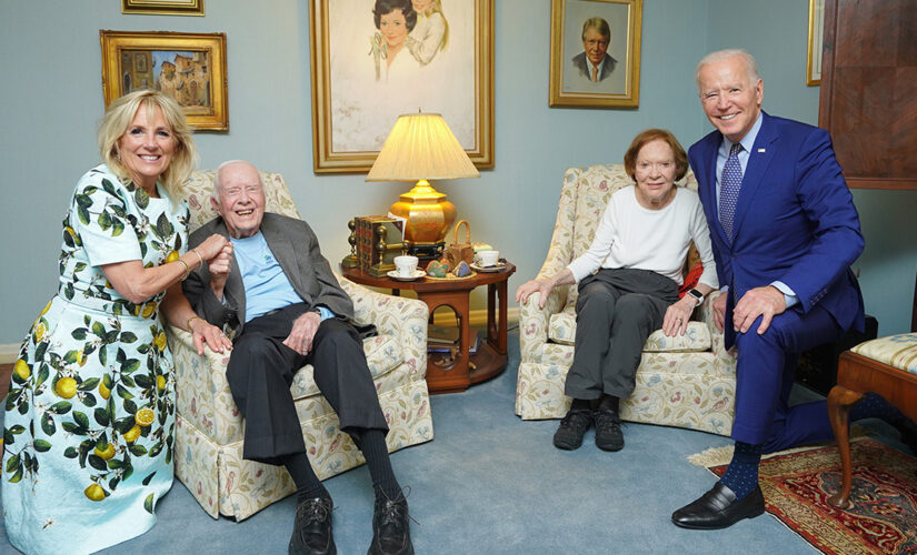 Bidens appear to tower over Jimmy and Rosalynn Carter in ‘dollhouse’ photo