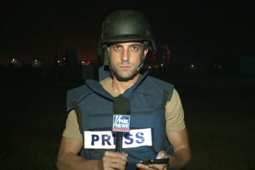 Fighter jets heard during Fox News live report as death toll in Israel climbs
