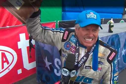 72-year-old John Force wins NHRA four-wide drag race