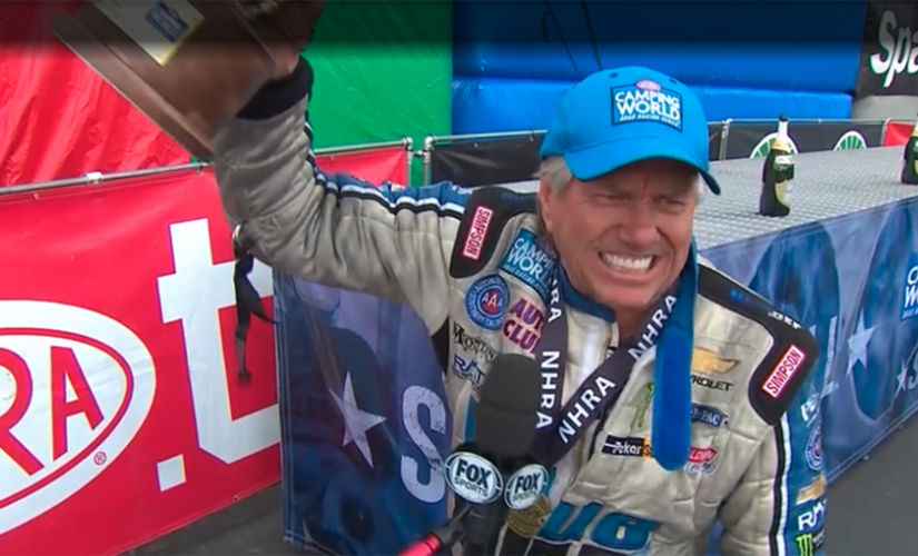 72-year-old John Force wins NHRA four-wide drag race