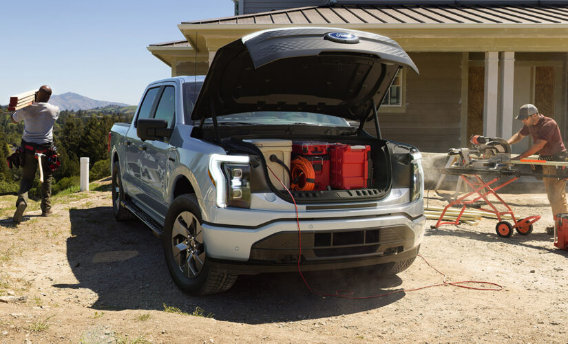 Electric Ford F-150 Lightning unveiled with ‘frunk’ and price under $40K