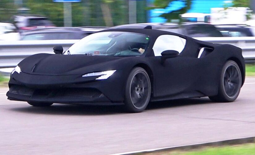 Stealth black Ferrari spotted near test facility, but what is it?