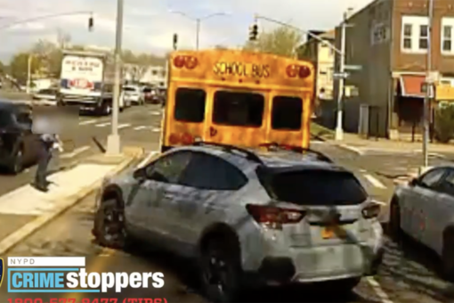 NYPD searching for man who ran over school bus driver, leaving her in critical condition